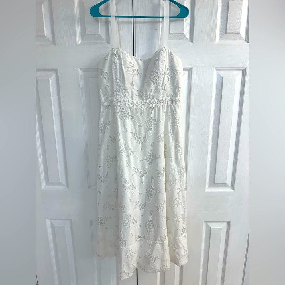Lily Pulitzer: Worn Once - Elegant White Lace Floral Dress Size 10